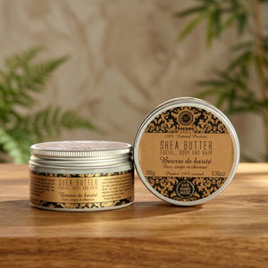 Baume au beurre de karité 100% pur naturel non raffiné pressé à froid, certifié CE, hydratant éclaircissant nourrissant pour le soin du visage et des cheveux - Product Image 3