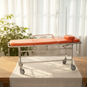 Table d'examen médical Hochey avec cadre en alliage d'aluminium et 4 roulettes à frein pour hôpital - Product Image 4