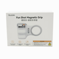 Poignée magnétique pour appareil photo de téléphone avec télécommande sans fil et contrôle du zoom + lumière d'appoint LED