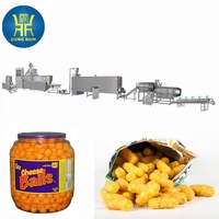 Extrudeuse industrielle à double vis pour boules de riz croustillantes au fromage, extrudeuse de snacks soufflés au maïs et à la farine de blé, usine de fabrication d'aliments