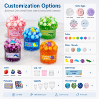 Kit de slime transparent DIY, slime coloré et moelleux, couleur personnalisée, breloques parfumées, OEM, marque privée, vente en gros, approvisionnement en vrac