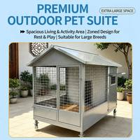 Grande niche pour chien imperméable pour l'extérieur, villa pour animaux de compagnie quatre saisons, chenil robuste et détachable, facile à démonter
