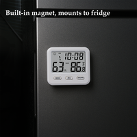 Digitales Thermometer Hygrometer Innenraum-Temperatur- und Feuchtigkeitsmesser mit Uhr MAX MIN Speicher für Zuhause Büro Kinderzimmer