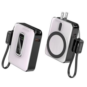 3 in 1 Quick 10000Mah Wireless 15W Ac <b>Adapter</b> Travel Power Bank Pd22.5W Portable Fast Charger Built-In Cables - Product Image 2