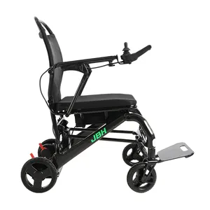 כיסא גלגלים חשמלי לנכים אור פחמן שחור אספקת טיפול שיקום 20 ק""מ