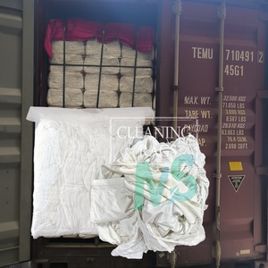 Chiffons en coton blanc de qualité professionnelle, en fibres de coton pur, pour le nettoyage et l'essuyage des ateliers, des graisses et des huiles lourdes. - Product Image 1