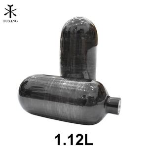 TUXING Fournisseurs chinois – <span class=keywords><strong>Bouteille</strong></span> d'air haute pression HPA 1,12 L 4500 PSI <span class=keywords><strong>300</strong></span> <span class=keywords><strong>bars</strong></span> en fibre <span class=keywords><strong>de</strong></span> carbone pour tir et paintball, facile à utiliser - Product Image 1