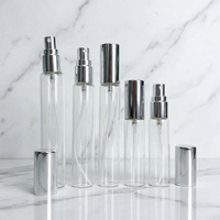 Flacon de parfum en verre cylindrique de luxe personnalisé 10 ml pour sérum de soin de la peau, masque facial, gouttes pour les yeux
