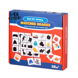 Brinquedo educativo para crianças, jogo de blocos de construção em forma de animais, quebra-cabeças de sombra