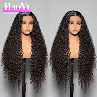 Pelucas de Cabello Humano Virgen 100% de Alta Calidad, Grado 12A, Doble Trama, Ondulado, sin Pegamento, con Encaje Transparente HD, Venta al por Mayor