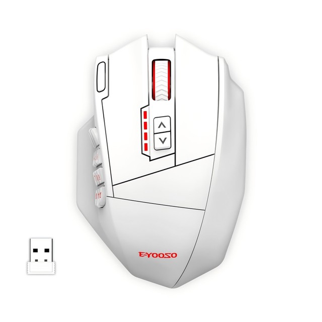 DPI 16000 2.4GHz Wireless Gaming Mouse Ergonomic Vertical Mouse 12 Side Buttons Wireless RGB Gaming Mouse