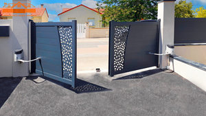 Puerta de entrada inteligente para jardín, puerta eléctrica para patio, puerta batiente de aluminio - Product Image 4