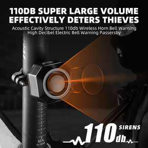 Alarma para Bicicleta WESTBIKING, Mini Alarma de Anillo para Manillar, Ligera, 110dB, Impermeable, para Bicicletas de Montaña y Carretera - Product Image 2