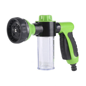 Car <b>Washer</b> Nozzle Set With Measuring <b>Cup</b> For Car Washing And Watering Plants Manual Operation Plastic Gun Head Green - Product Image 3