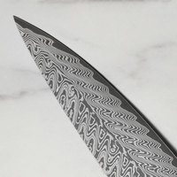 Couteau de Chef Traditionnel en Acier Damas Fait Main Écologique, Précision pour la Préparation Alimentaire, Manche Ergonomique en Bois, Ambidextre