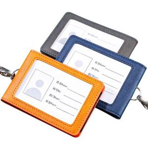 Porta Tarjetas de Visita, Porta Credenciales de Trabajo, de Cuero PU, con Logotipo Personalizado, Estilo Moderno, 3 Tamaños, con Cordón, Porta Identificación - Product Image 3