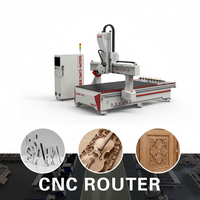 Routeur CNC 4 axes ATC 1325 pour la sculpture sur bois, machine CNC ATC pour le bois avec broche rotative à 180 degrés