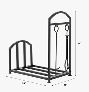 Porta Legna in Legno Stile Australiano Robusto per Parco Pubblico, con Giunti Saldati al Laser di Precisione, Resistente alla Ruggine, con Attrezzi - Product Image 2