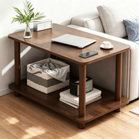 Petite table basse carrée moderne et mobile pour chambre à coucher, appartement, usage domestique, avec rangement portable, design simple