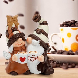 Estatua Enano Amante del Cafe Resina Pintada Mano Figura Barista Escritorio Ornamento Regalo Oficina Cafeteria Decoracion - Product Image 5