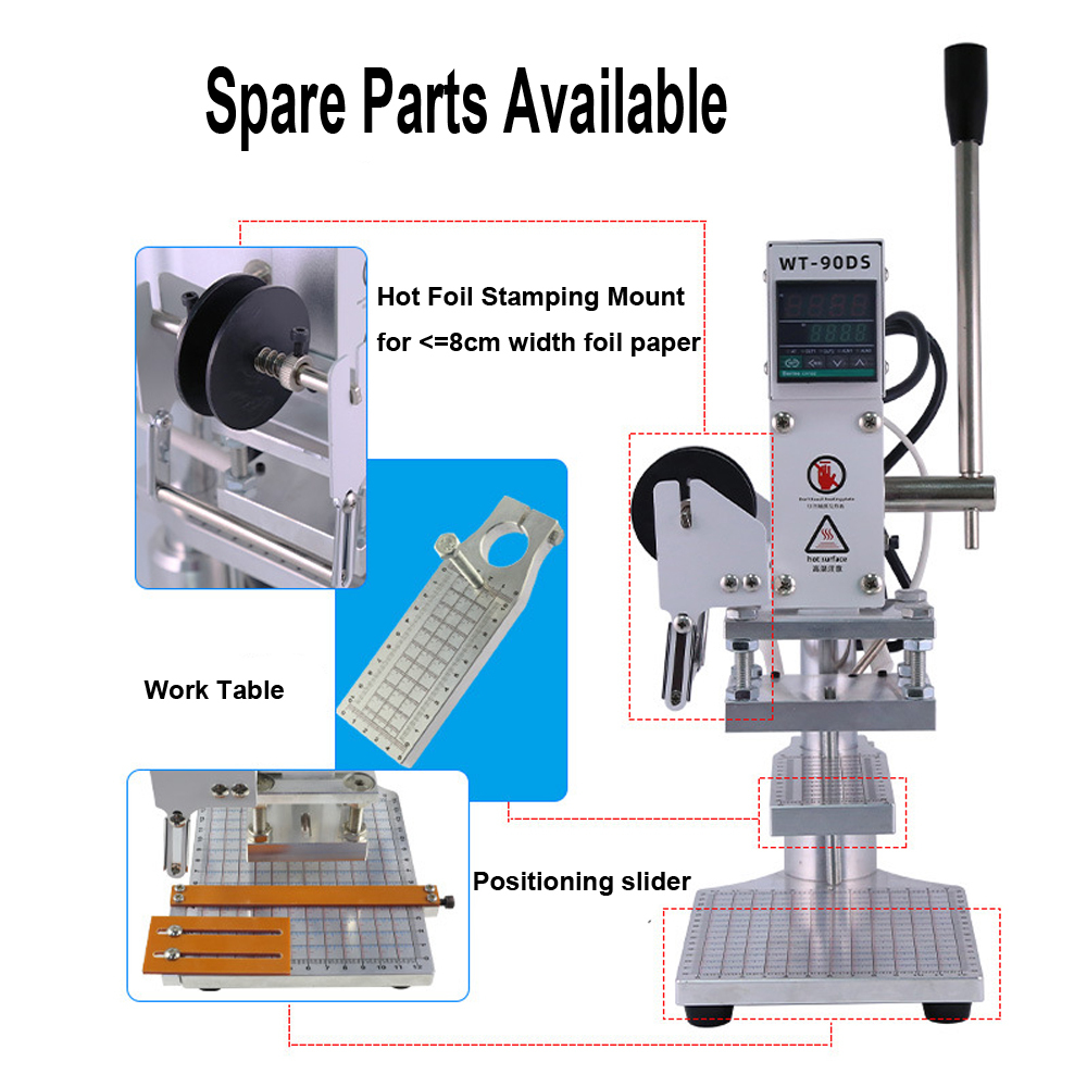 Mini Manual 5*7cm Embossing Logo Stamping Machine Leather Paper Branding Machine With Bronzing Paper Holder · image 4