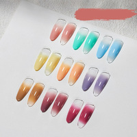 Kit de Gel Acrylique Dégradé pour Ongles, Séchage LED UV, Style Français, Non Toxique, Outils de Manucure DIY à Domicile pour Salon de Nail Art