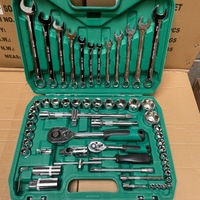 Boîte à outils de maintenance automobile personnalisable avec clé à douille à cliquet et étui rigide pour perceuse Outils de réparation à usage domestique pris en charge par l'OEM