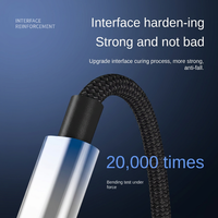 Câble de charge rapide Type-C vers Type-C tressé avec affichage numérique LED 100W pour Android et iPhone 15 (1,2m/2m)