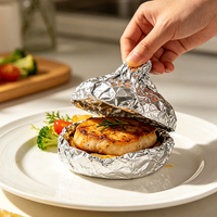 Feuilles de papier aluminium jetables sans odeur pour l'emballage et la cuisson des steaks en restaurant