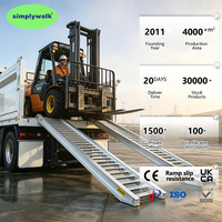 Simplywalk L5.5m 4t 5.5mx45cm Rampe Robuste Portable et Robuste en Alliage d'Aluminium, Partenaire Stratégique pour Rampe en Alliage d'Aluminium, Usine Certifiée ISO 13485