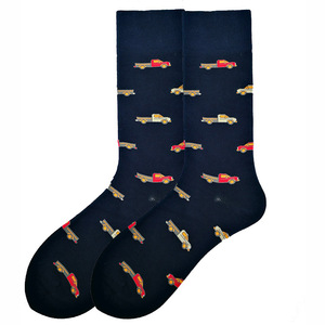 Chaussettes fantaisie originales et amusantes en coton pour le petit-<span class=keywords><strong>d</strong></span>éjeuner, le vin, les jus, les motos, les camions anciens, les vélos, avec motifs œuf, <span class=keywords><strong>pain</strong></span>, hot-dog, en coupe mi-haute - Product Image 4