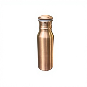 Botella de Agua de Cobre Puro con Tapa, Ecológica, Tamaño Personalizable para Oficina y Sala de Estar - Product Image 1