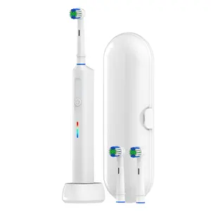 2023 Ipx7 Schone Reis Wobble Volwassen Smart 45 Roterende Inductieve Oplaadbare Elektrische Tandenborstel Met Reiskoffer Voor Orale B