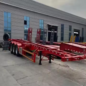 Semirremolque de Estructura de Acero de 3 Ejes y 20 pies/40 pies para Transporte de Contenedores de 40 pies, Alta Capacidad de Carga - Product Image 4