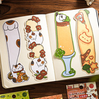 Bloc-notes adhésif Fengqi E6 en forme de bande longue, série d'histoires, motif Kawaii, pour journalisation portable et décoration d'entreprise