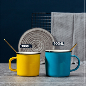 Venta al por mayor de porcelana <span class=keywords><strong>taza</strong></span> de té fogata logotipo personalizado Vintage a granel pintado a mano esmalte moteado <span class=keywords><strong>taza</strong></span> de café de cerámica - Product Image 3
