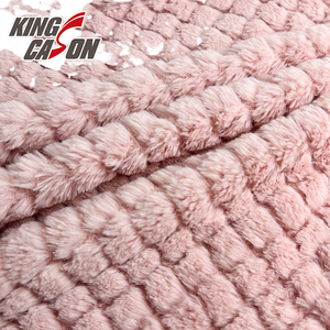 <span class=keywords><strong>Kingcason</strong></span> Nhà Máy Bán Buôn 100% Polyester Jacquard Thỏ Lông Vải Fluffy Thoải Mái 200gsm Giường Lót Chăn Cho Nhà - Product Image 1