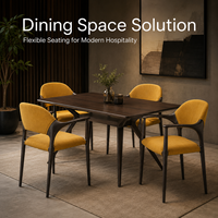 Chaise de salle à manger moderne de luxe en frêne nord-américain massif avec accoudoirs bas pour cuisine et maison contemporaine
