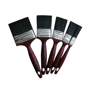 Brocha de pintura industrial DIY con mango de madera y <span class=keywords><strong>cerdas</strong></span> de poliéster, compatible con OEM, para paredes y marcos planos, todos los tamaños, para pulido - Product Image 5