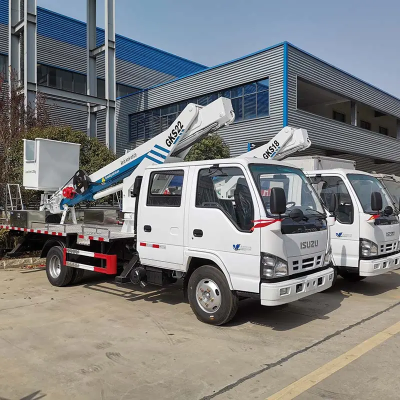 Hot Selling Japan Brand IZU 18m Manlift Aerial Platform Truck With Insulation Bucket for Sale