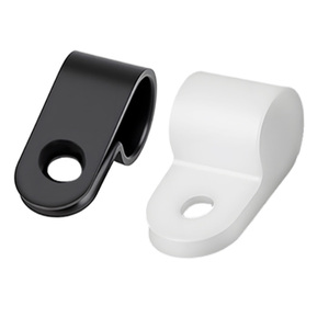 Nylon R‑Type Cable Wire <b>Clip</b> Plastic Wire <b>Clamp</b> Black White For Electric Cable Wiring Fixing Management - Product Image 1