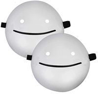 Masque de casque Anime Cosplay White Smile Dreams Couvre-visage en latex PVC pour Halloween Party