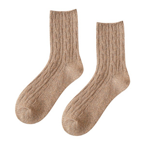 <span class=keywords><strong>Laine</strong></span> Crew Fancy Fashion Warm Plain Winter Dress Slouch <span class=keywords><strong>Chaussettes</strong></span> pour femme - Product Image 5