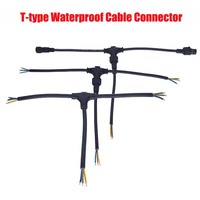 Connecteur de câble étanche en T pour guirlande lumineuse extérieure, 2, 3, 4 broches, pour câble de 0,75 mm², pour éclairage LED