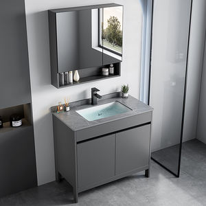 ארון רחצה רצפה מודרני שטח של אלומיניום לכה לסיים את הרצפה לעמוד סט קרמי האגן - Product Image 3