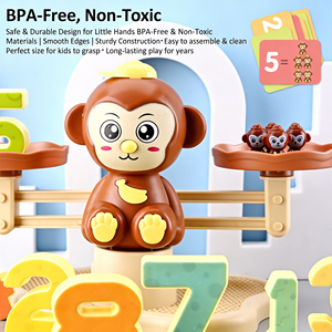 Balance numérique AiJH Dinosaure et Singe – Matériel d'apprentissage sensoriel préscolaire, jouets éducatifs mathématiques - Product Image 5