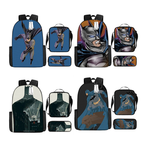 Sac à dos personnalisé <span class=keywords><strong>Marvel</strong></span> Bat Man sac à bandoulière étanche porte-crayon grande capacité Oxford costume trois pièces pour enfants <span class=keywords><strong>cartable</strong></span> - Product Image 1