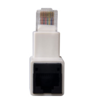 Adaptor RJ45 Kustom Cat5e Cat6e Jaringan LAN Ethernet Siku 90 derajat Sudut Kanan Bentuk L Konektor RJ45 untuk Kabel Jaringan