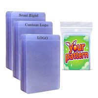 Porte-cartes de jeu transparent en PVC de qualité supérieure avec logo personnalisé, semi-rigide, Toploads, Top Loaders
