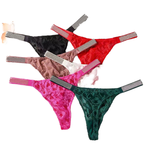 Culotte string invisible taille basse en spandex sans couture pour l'été – <span class=keywords><strong>Tanga</strong></span> <span class=keywords><strong>sexy</strong></span> en T tricoté confortable - Product Image 5
